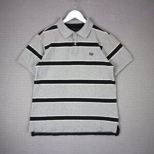 Bongo Jeans VIntage Y2k Striped Polo Shirt Mens Medium